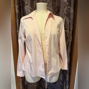 Women's Pink Button-Up Shirt Jones Wear size 12